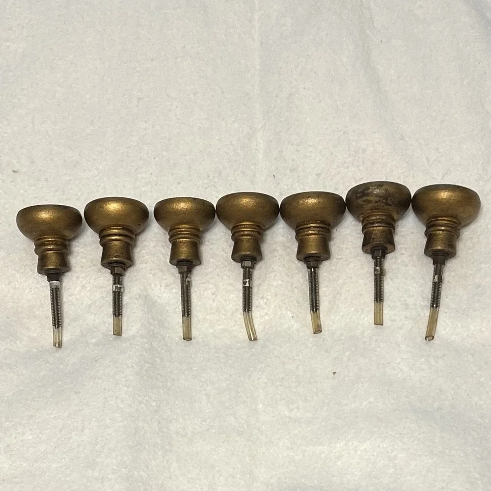 Pier 1 Knobs Bronze Color Cabinet Knobs Set of 7 Lightweight Wood Or Resin? 1.5